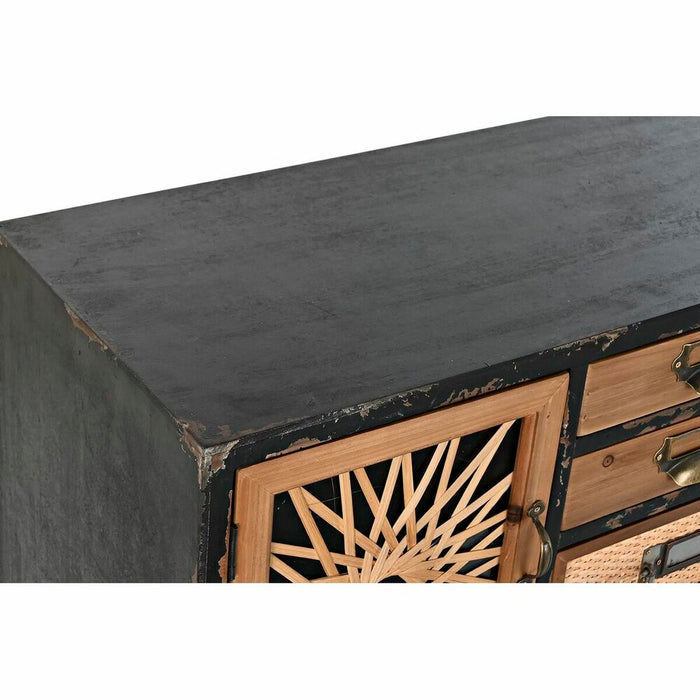 Dulap cu Sertare DKD Home Decor Negru Natural Brad Lemn MDF Vintage 87 x 34 x 81,5 cm