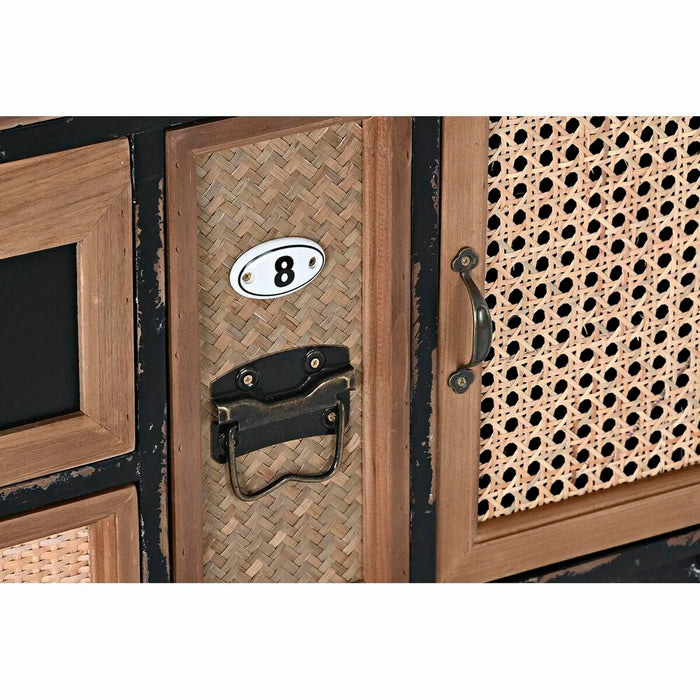 Dulap cu Sertare DKD Home Decor Negru Natural Brad Lemn MDF Vintage 87 x 34 x 81,5 cm