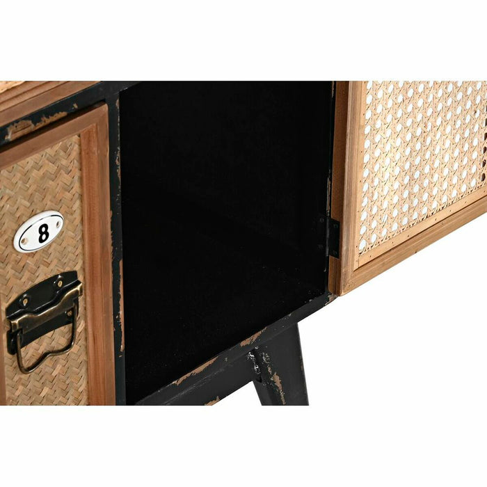 Dulap cu Sertare DKD Home Decor Negru Natural Brad Lemn MDF Vintage 87 x 34 x 81,5 cm