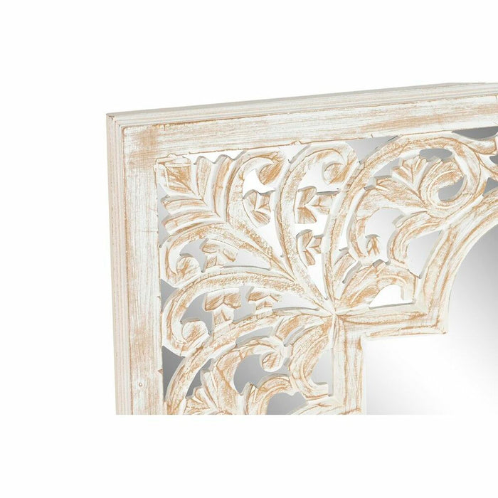 Oglindă de perete DKD Home Decor Geam Maro 90 x 3 x 90 cm Alb Arab Lemn MDF murat