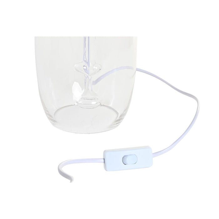 Lampă de masă DKD Home Decor Geam Transparent Alb Gri deschis 30 x 30 x 54 cm (2 Unități)