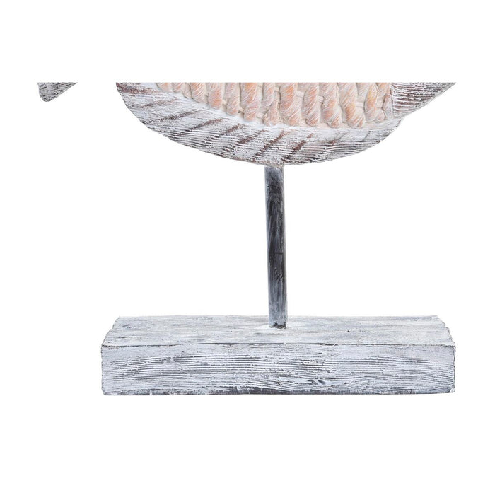 Figură Decorativă DKD Home Decor 27,4 x 9 x 32 cm Natural Gri Pește Mediterană