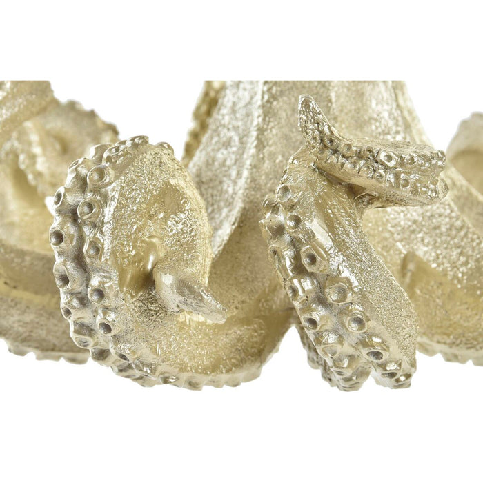 Figură Decorativă DKD Home Decor Auriu* Rășină Caracatiță Mediterană (25,5 x 24,5 x 15,5 cm)