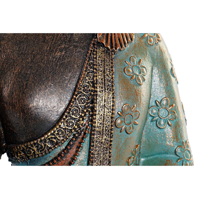 Figură Decorativă DKD Home Decor 29 x 20 x 45,5 cm Buda Turquoise Oriental