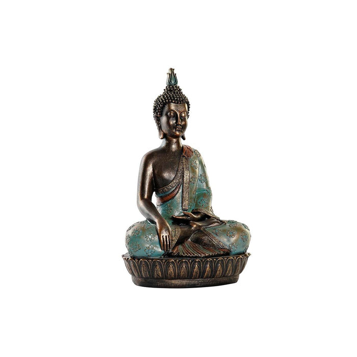 Figură Decorativă DKD Home Decor 29 x 20 x 45,5 cm Buda Turquoise Oriental