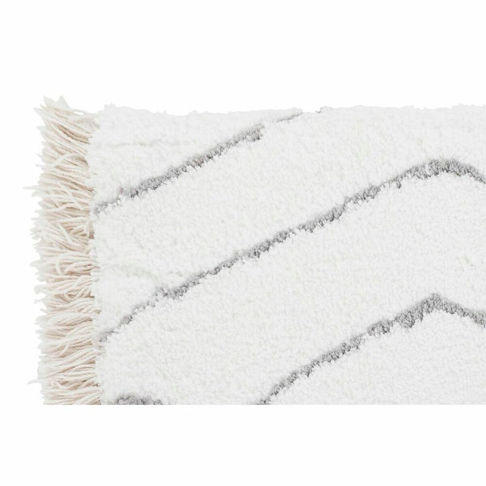 Covor DKD Home Decor Alb Gri Romb Scandi Ø 9,4 cm 120 x 180 x 3 cm