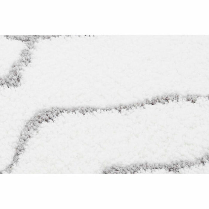 Covor DKD Home Decor Alb Gri Romb Scandi Ø 9,4 cm 120 x 180 x 3 cm