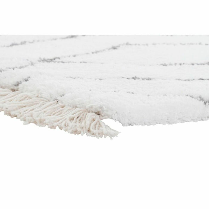 Covor DKD Home Decor Alb Gri Romb Scandi Ø 9,4 cm 120 x 180 x 3 cm