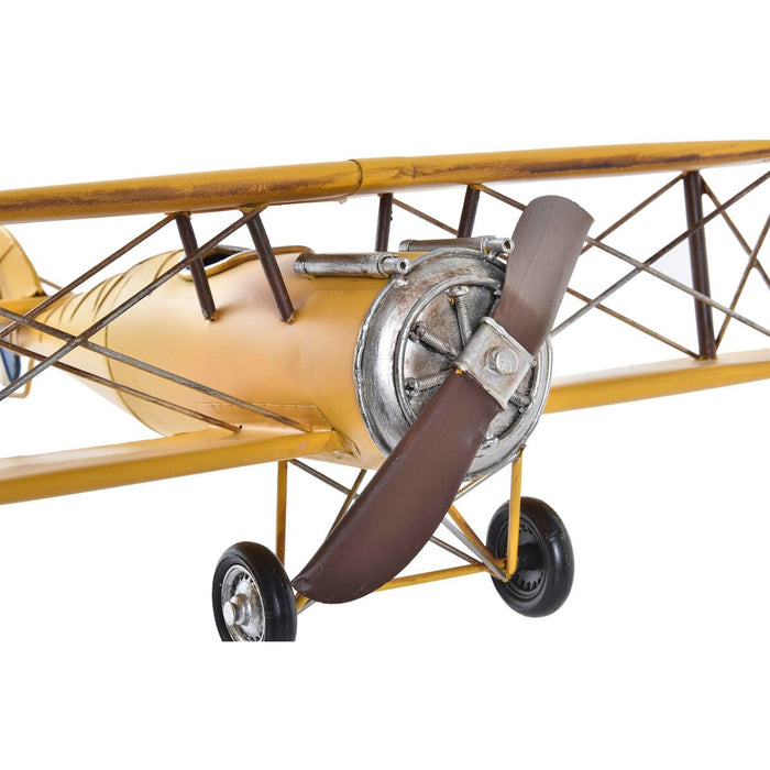 Figură Decorativă DKD Home Decor Galben Roșu Avion Vintage 50 x 42 x 16 cm (2 Unități)