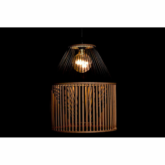 Lustră DKD Home Decor Maro Negru Lemn Bambus 50 W 43 x 43 x 53 cm