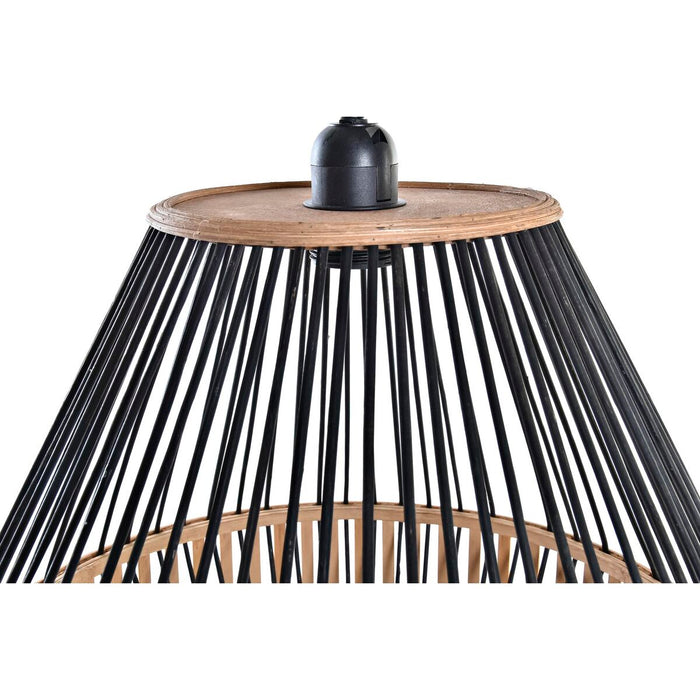 Lustră DKD Home Decor Maro Negru Lemn Bambus 50 W 43 x 43 x 53 cm