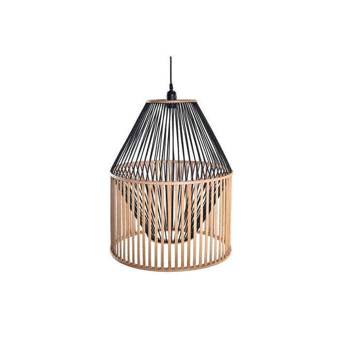 Lustră DKD Home Decor Maro Negru Lemn Bambus 50 W 43 x 43 x 53 cm