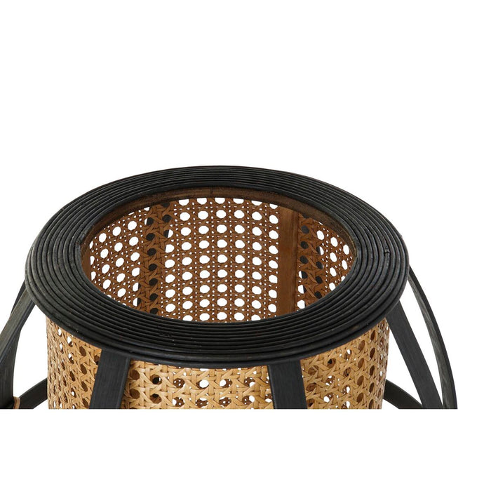 Lampă cu Picior DKD Home Decor Maro Negru Metal Bambus 50 W 220 V 38 x 38 x 119 cm