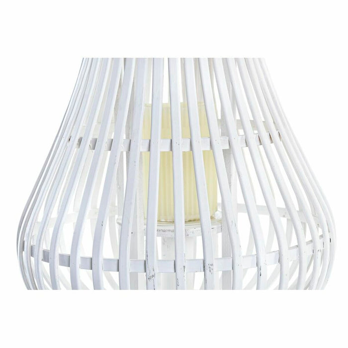 Lucerna DKD Home Decor Alb Multicolor Metal Bambus Geam Urban 30 x 40 cm 29 x 29 x 34 cm