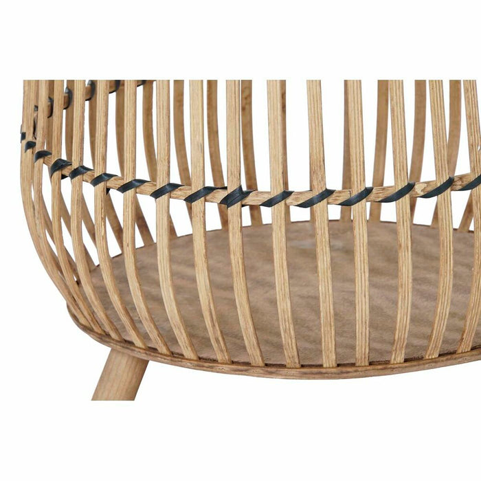 Set de ghivece DKD Home Decor Maro Negru Natural Bambus Bali 43 x 43 x 48 cm