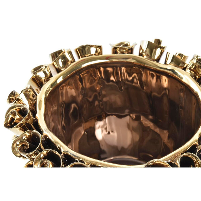 Vază DKD Home Decor Porțelan Auriu* Modern 20 x 20 x 15 cm