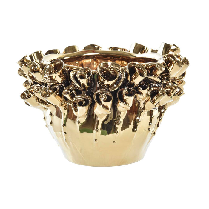 Vază DKD Home Decor Porțelan Auriu* Modern 20 x 20 x 15 cm