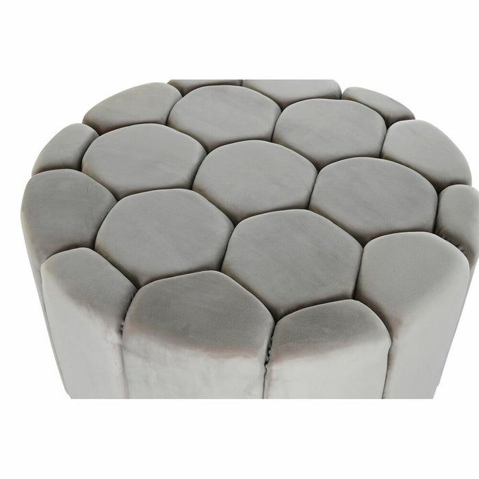 Suport pentru Picioare DKD Home Decor Bej Poliester Lemn MDF (86 x 86 x 48 cm)