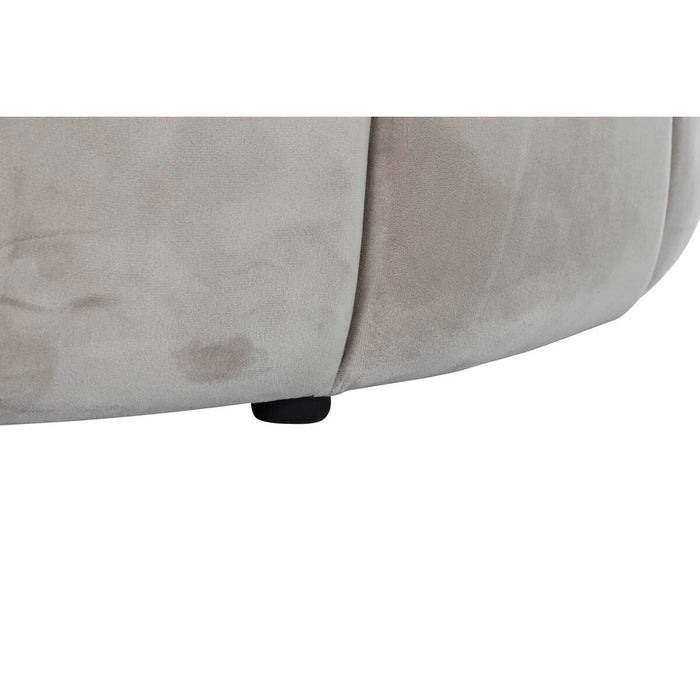 Suport pentru Picioare DKD Home Decor Bej Poliester Lemn MDF (86 x 86 x 48 cm)