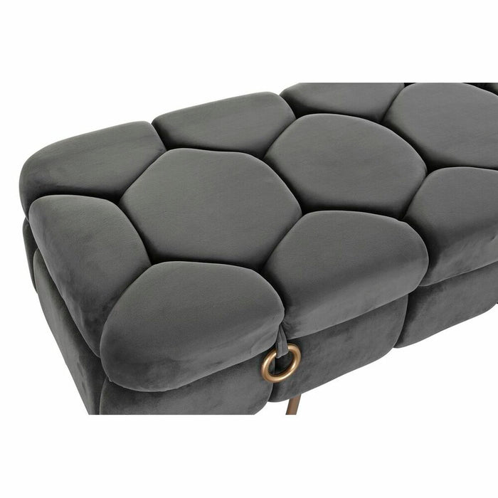Banchetă DKD Home Decor   Gri Metal 125 x 46 x 50 cm