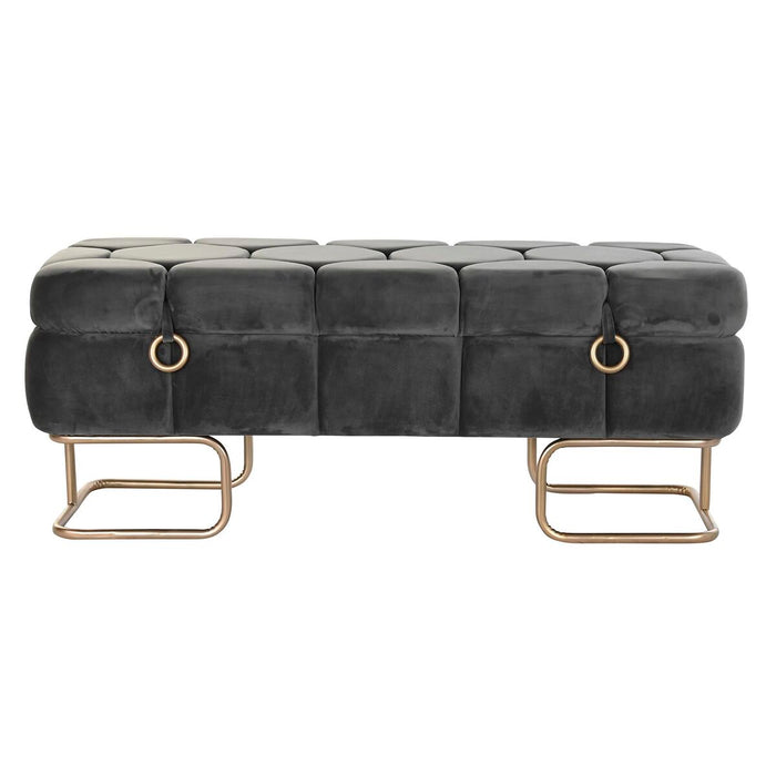 Banchetă DKD Home Decor   Gri Metal 125 x 46 x 50 cm