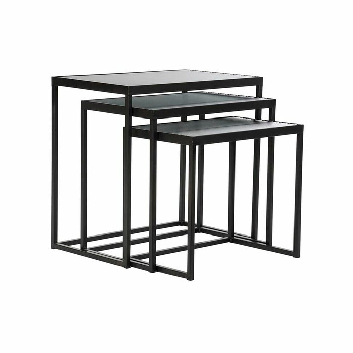 Set de 3 Măsuțe DKD Home Decor Negru 58 x 36,5 x 53,5 cm