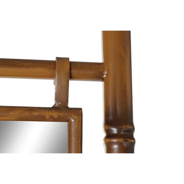 Suport pentru Prosoape cu Picior DKD Home Decor Oglindă Metal Muştar (55 x 3 x 190 cm)