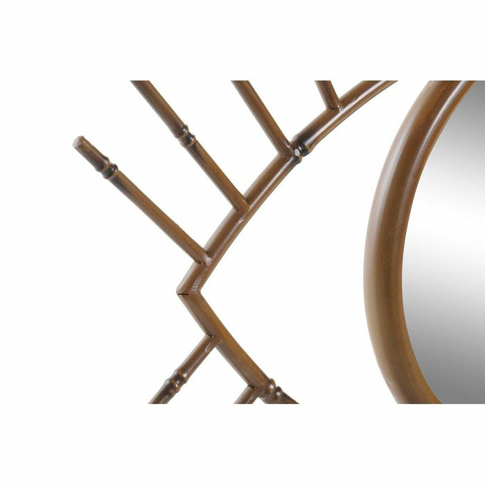 Oglindă de perete DKD Home Decor Natural Metal Bali 63 x 4 x 53 cm