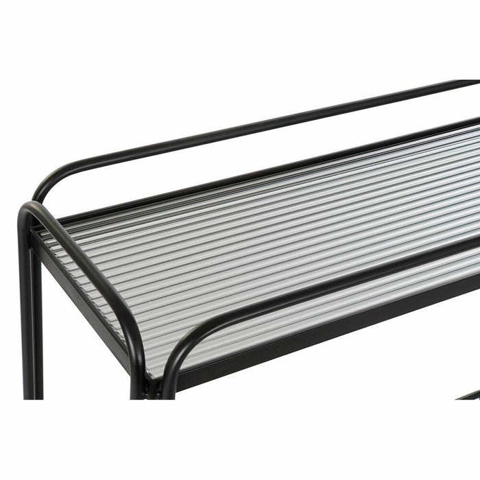 Consolă DKD Home Decor Geam Negru Metal (80 x 28 x 80,5 cm)