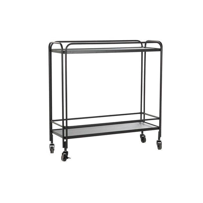 Consolă DKD Home Decor Geam Negru Metal (80 x 28 x 80,5 cm)