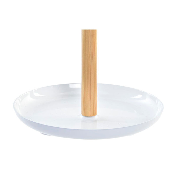 Oglindă DKD Home Decor Alb Natural Bambus Aluminiu polistiren 17 x 17 x 31 cm