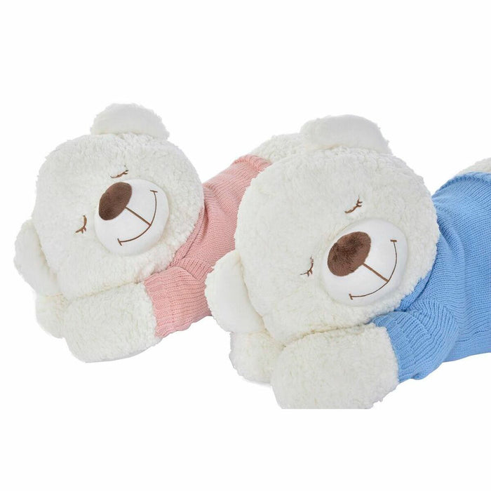 Urs de Pluș DKD Home Decor 70 x 30 x 30 cm Albastru Roz Alb Infantil (2 Unități)