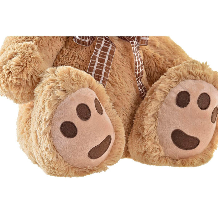 Urs de Pluș DKD Home Decor Fundă 35 x 30 x 41 cm Bej Maro Infantil Urs (2 Unități)