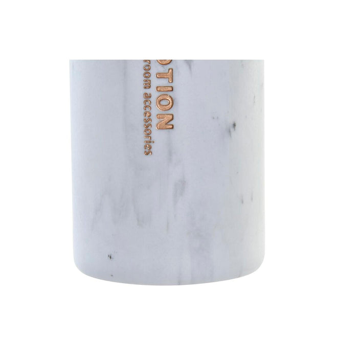 Dozator de Săpun DKD Home Decor Marmură Alb Natural Rășină Cauciuc Plastic