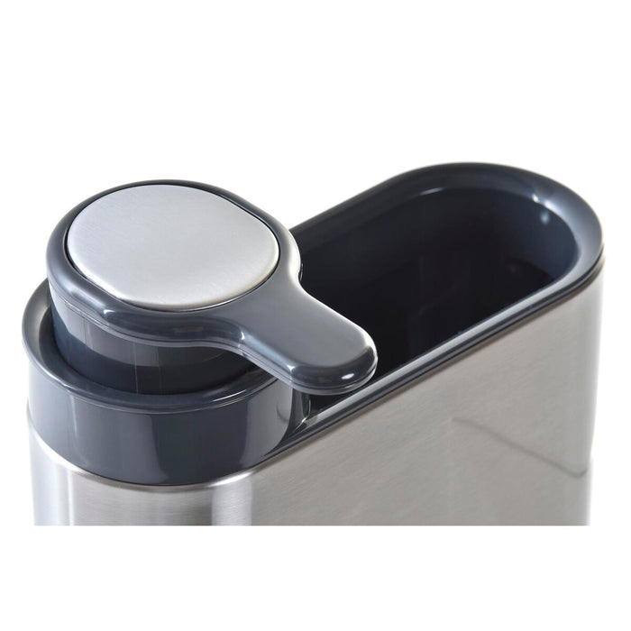 Săpunieră DKD Home Decor Bucătărie Negru Argintiu Oțel inoxidabil ABS 18 x 13 x 16 cm