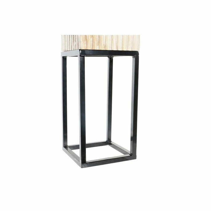 Set de jardiniere DKD Home Decor Natural Negru Metal Lemn Loft (23 x 23 x 80 cm) (2 pcs)