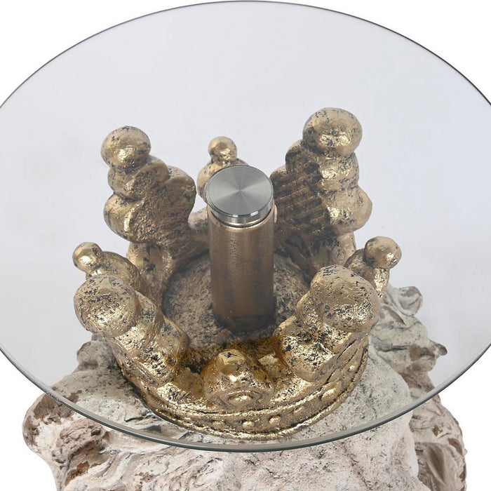 Masa laterală DKD Home Decor Leu Fibră de Sticlă 45 x 44 x 47,5 cm