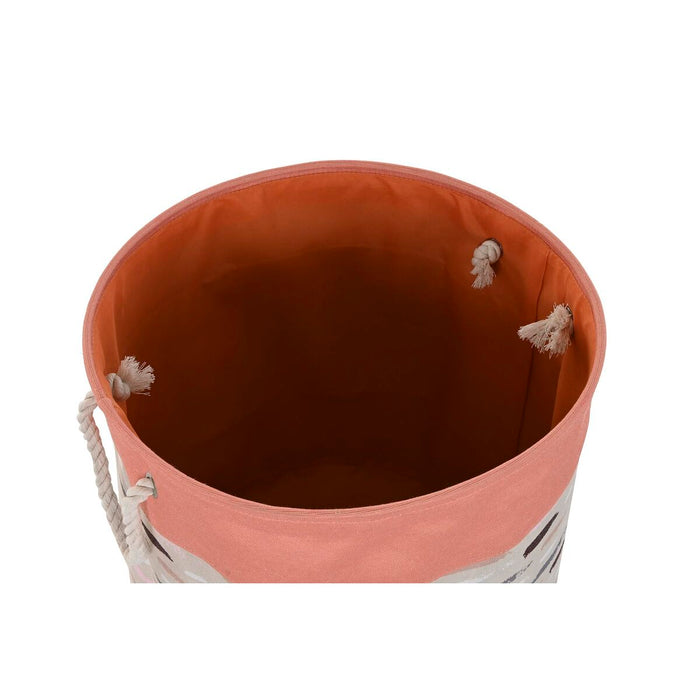 Coș pentru rufe murdare DKD Home Decor Gri Portocaliu 45 x 45 x 45 cm (3 Unități)