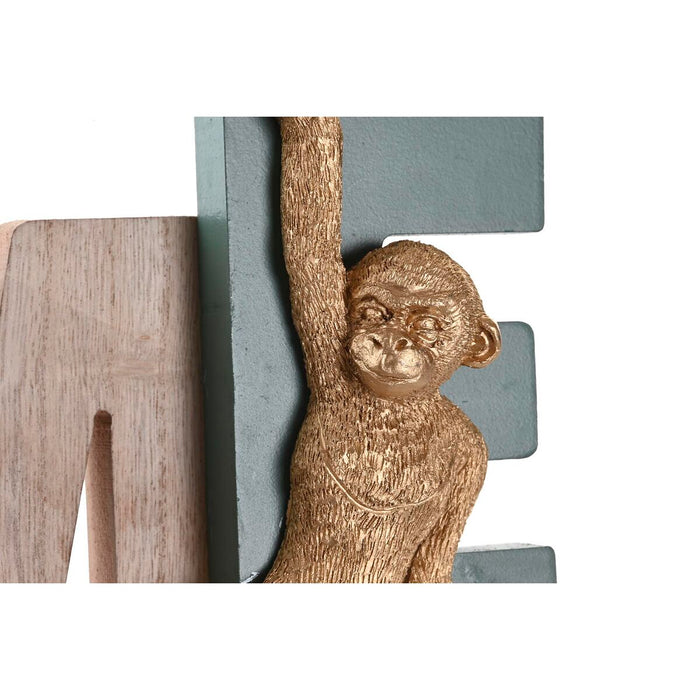 Decorațiune de Perete DKD Home Decor Galben Verde Tropical 42 x 5 x 22 cm