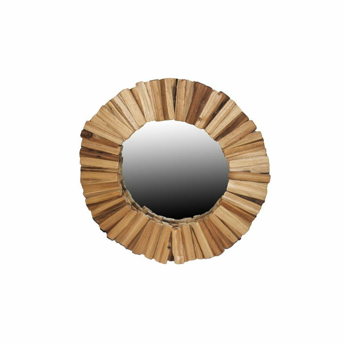 Oglindă de perete DKD Home Decor Brad Geam Natural 60 x 4 x 60 cm Aluminiu Vintage Alpino Trunchiuri