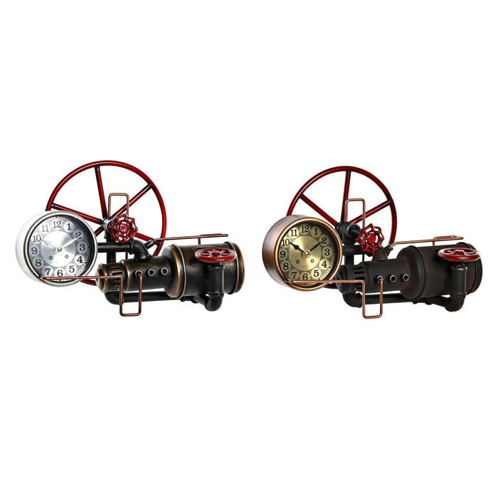 Stolní hodiny DKD Home Decor Argintiu Auriu* Fier Vintage 40 x 20 x 26 cm (2 Unități)