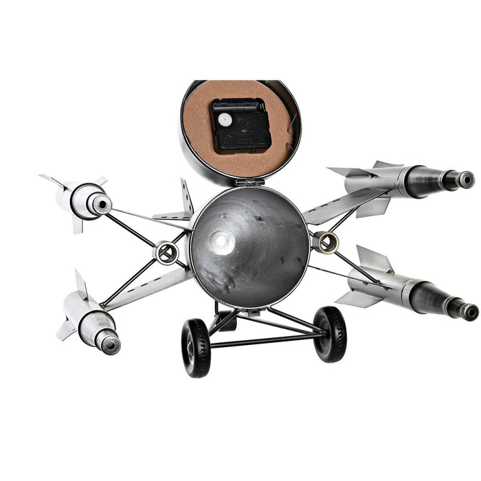 Stolní hodiny DKD Home Decor 38,5 x 28 x 19,5 cm Argintiu Auriu* Fier Loft (2 Unități)