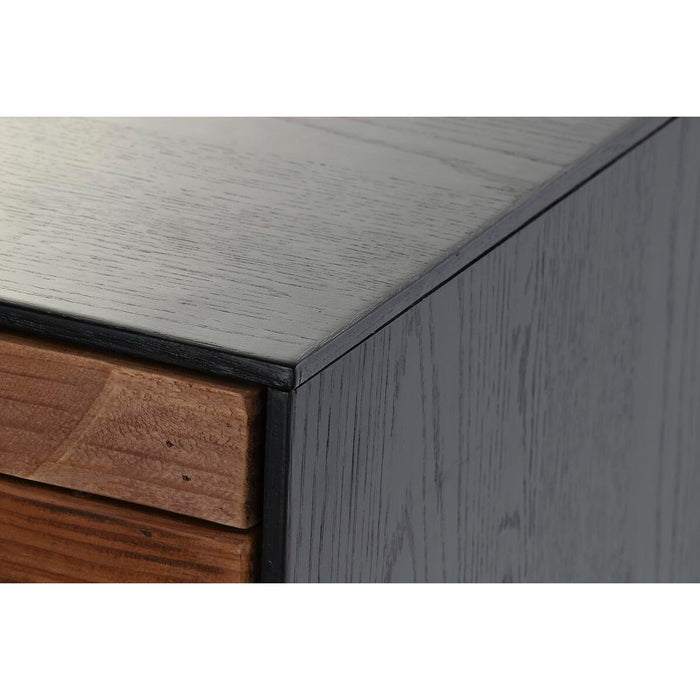 Servantă DKD Home Decor   Lemn Pin Lemn Reciclat Negru Multicolor Natural 180 x 48 x 76 cm