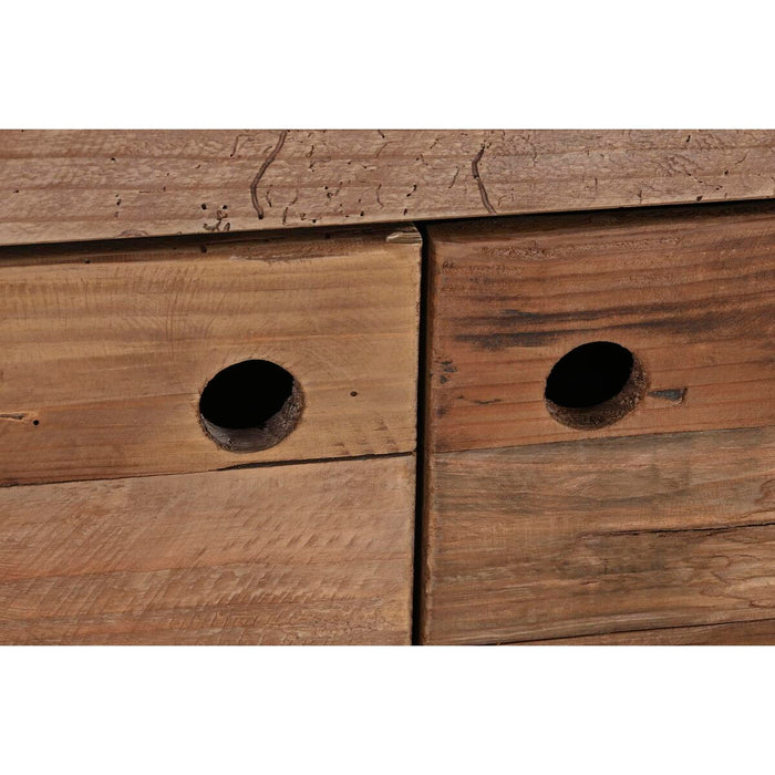 Servantă DKD Home Decor   Lemn Pin Lemn Reciclat Negru Multicolor Natural 180 x 48 x 76 cm