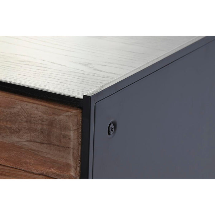 Mobilă TV DKD Home Decor 144,5 x 40 x 51 cm Negru Portocaliu Lemn Reciclat Pin