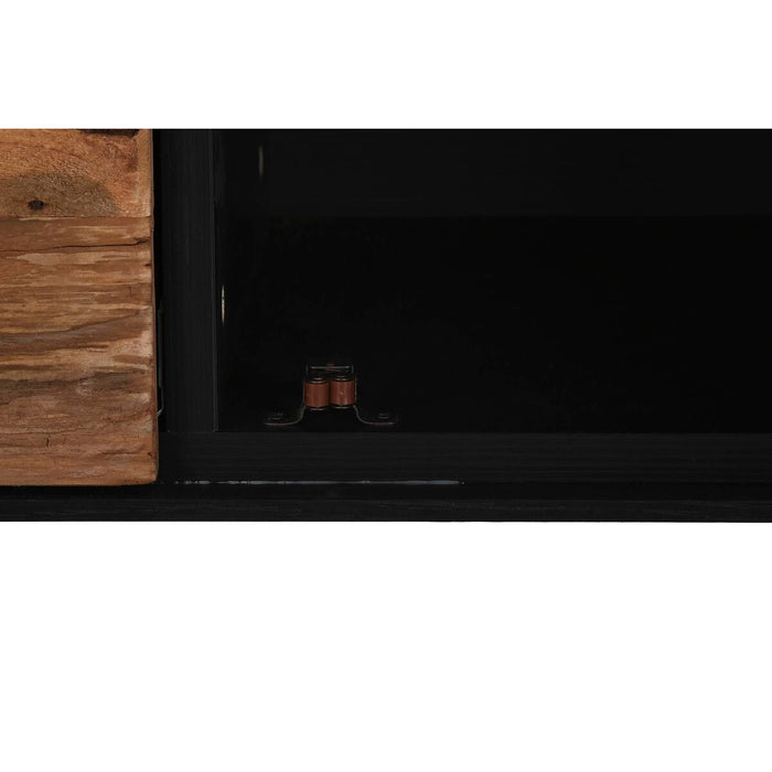 Mobilă TV DKD Home Decor 144,5 x 40 x 51 cm Negru Portocaliu Lemn Reciclat Pin