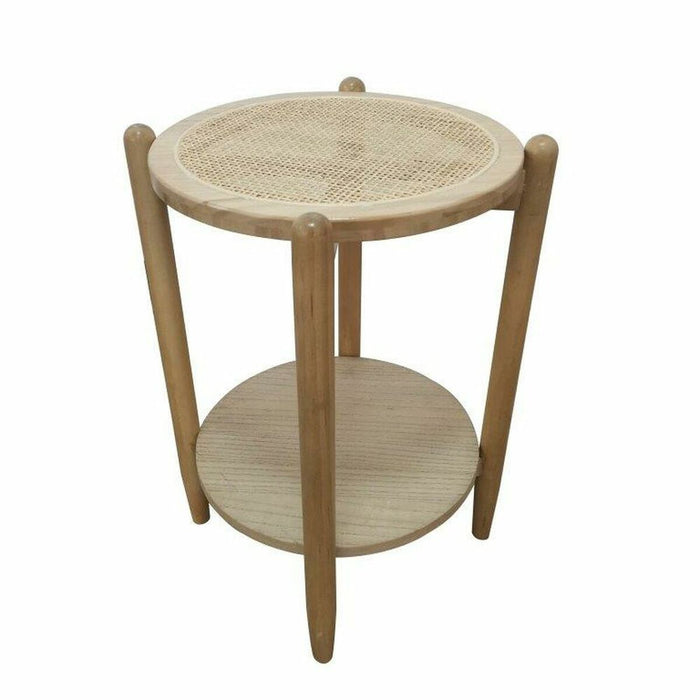 Masa laterală DKD Home Decor Natural Ratan Lemn de paulownia (38 x 38 x 54,5 cm)