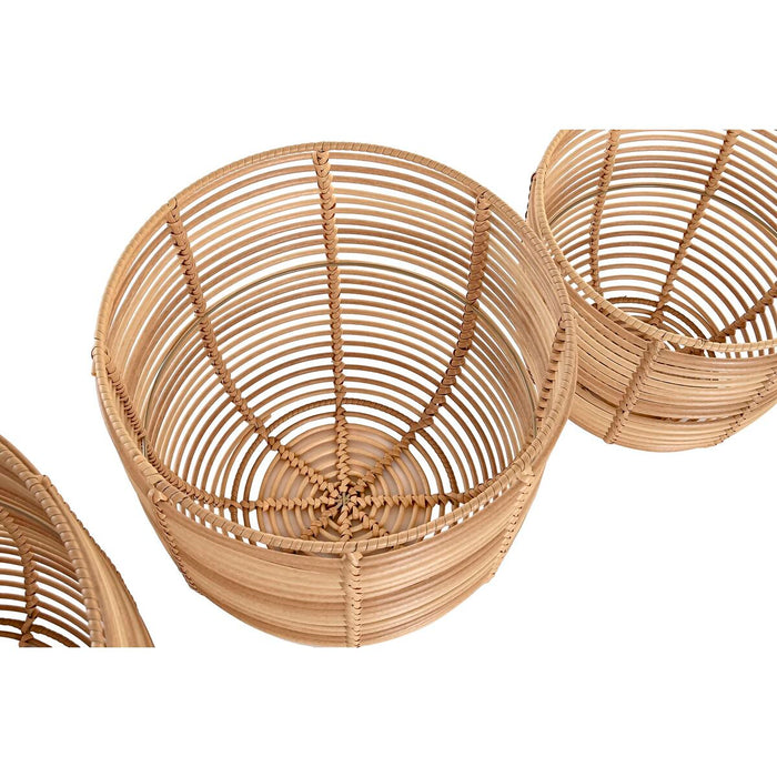 Set de Coșuri DKD Home Decor Metal PP (36 x 36 x 32 cm)