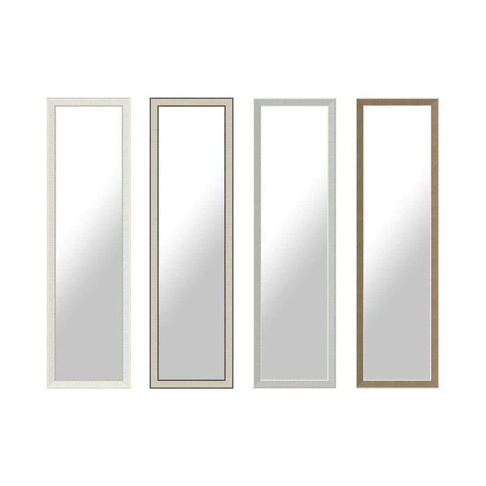Oglindă de perete DKD Home Decor 35 x 2 x 125 cm Geam Gri Maro Alb polistiren (4 Piese)