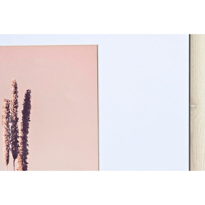 Ramă foto de Perete DKD Home Decor Geam Natural Alb Lemn MDF Boho (32,5 x 1,5 x 45 cm)